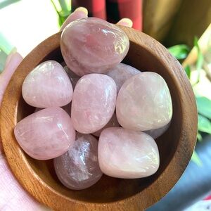 1 Rose Quartz Crystal Tumbled Stones. The Love Stone- NEW